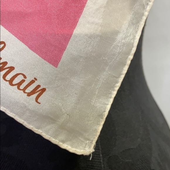 Miss Balmain Vintage Geometric Scarf Pink Cream - Picture 3 of 6